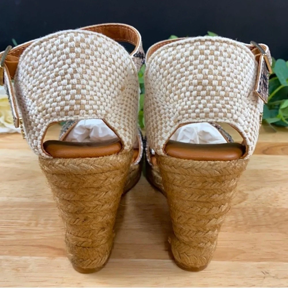 Kurt Geiger - NEW - Womens Leona Wedge Espadrille Wedges Sandals Size 7US /37EUR